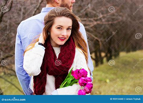 Romantic Love Story Of Beautiful Young Couple Stock Photo Image Of