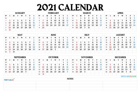 Microsoft Word 2021 Yearly Calendar Example Calendar Printable