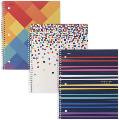 Five Star Spiral Notebook 1 Subject College Ruled 11 X 8 12 Cute