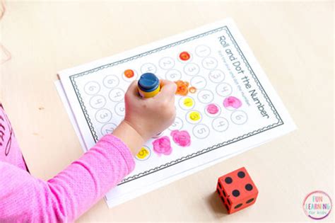 Roll And Dot The Number Math Activity Printable