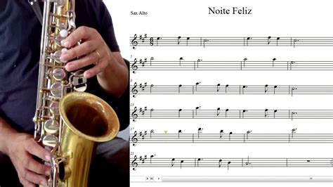 Noite Feliz Sax Alto Com Partitura Youtube