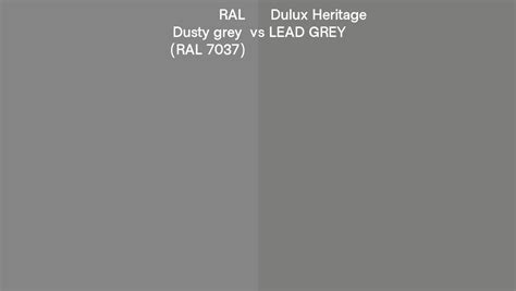 RAL Dusty Grey RAL 7037 Vs Dulux Heritage LEAD GREY Side By Side