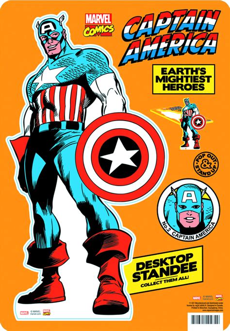 Mar152562 Marvel Heroes Classic Captain America Desktop Standee