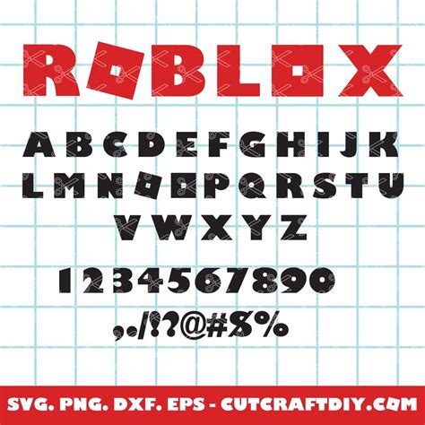 Roblox Alphabet Svg Cut File Roblox Letters Svg Roblox Font Svg