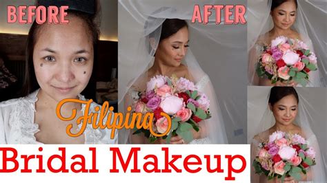napakafresh na bridal makeup for joan filipina with before and after 🌸 youtube