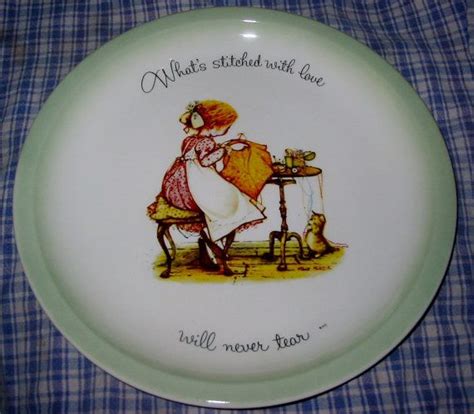 1972 holly hobbie plate what s stitched with love etsy holly hobbie plates holly