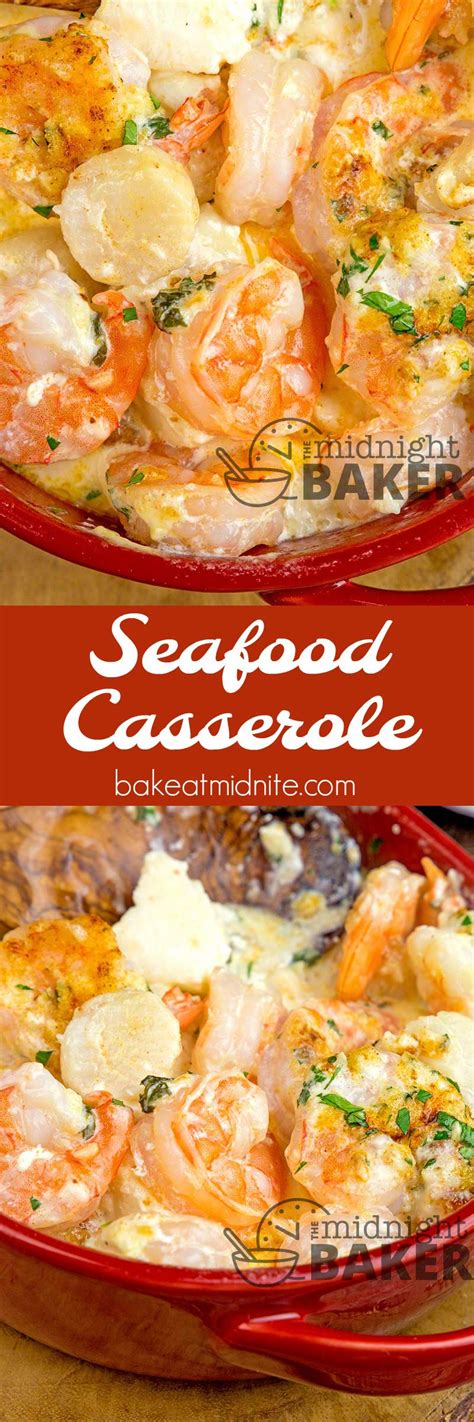Sprinkle it with parmesan cheese and. Seafood Casserole - The Midnight Baker
