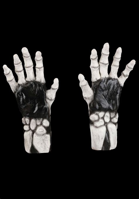 White Skeleton Claw Adult Gloves