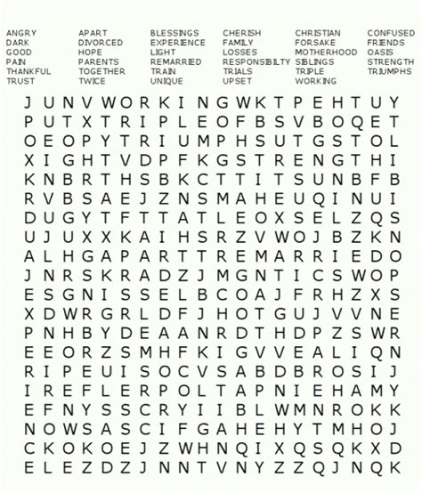 Easy Printable Word Searches For Adults