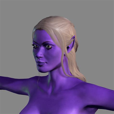 Animated Naked Elf Woman Rigged 3d Game Character Low Poly 3d By Igor1994