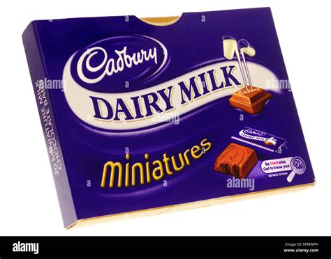 Box Of Cadbury Dairy Milk Miniatures Chocolates Stock Photo Alamy