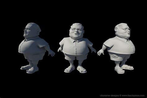 Cartoon Character Design And Development The Clayman 3d Animation