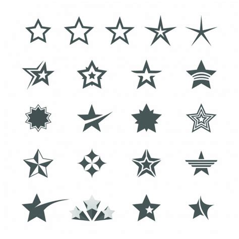 Stars Icons Stars Line Icon Set Vector Illustration Editable Stroke