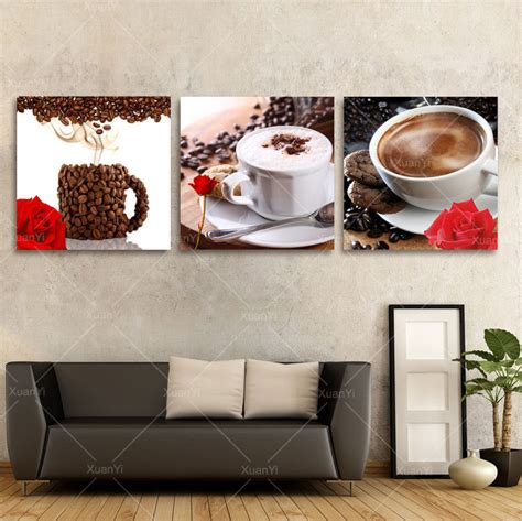 Some are framed while others. 3 Pieces Abstract Printed Life Coffee Painting Canvas Art Picture Kitchen Paintings Wall Decor ...