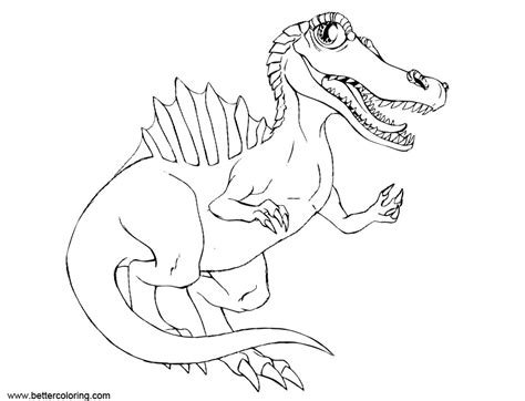 Spinosaurus Coloring Pages Printable Coloring Pages