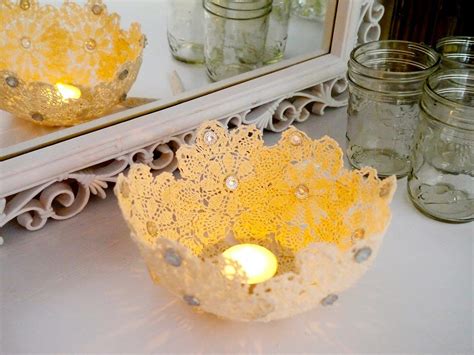 Diy Lace Candle Holder Lace Candle Holders Lace Candles