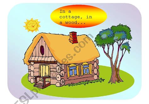 In A Cottage In A Wood Nursery Rhyme Flashcards Part 1 2 Esl