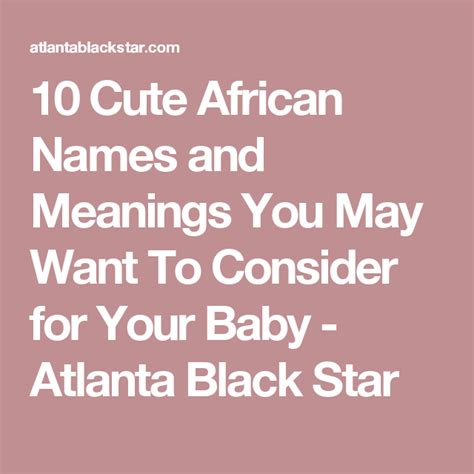 10 Cute African Names Meanings You May Want To Consider For Your Baby
