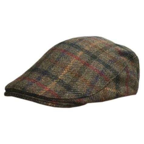 Donegal Flat Cap Traditional Irish Tweed Hat Plaid Cv187a6tok6