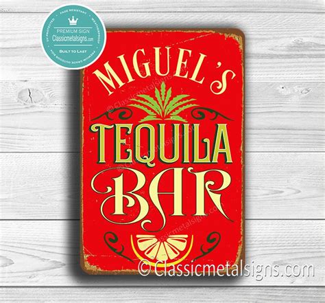 Personalized Tequila Bar Sign Customizable Tequila Bar Signs Etsy Uk