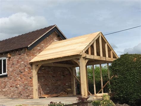 Prefab carports are built for people who are interested in move ability. Image result for single attached oak car port | Wooden ...