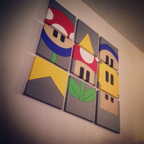 A Super Mario Bros Hand Painted 9 Canvas Wall Art Created By
