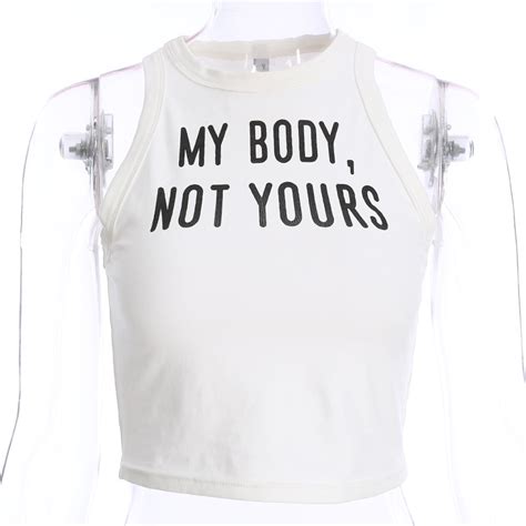 My Body Not Yours Crop Top Shirt On Storenvy