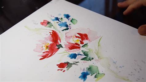 How To Paint Loose Watercolor Flower 5 Minute Tutorial Youtube