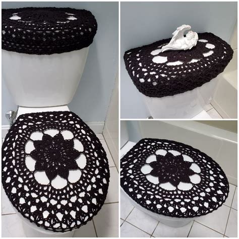 Crochet Toilet Tank Lid Cover Or Crochet Toilet Seat Cover Etsy