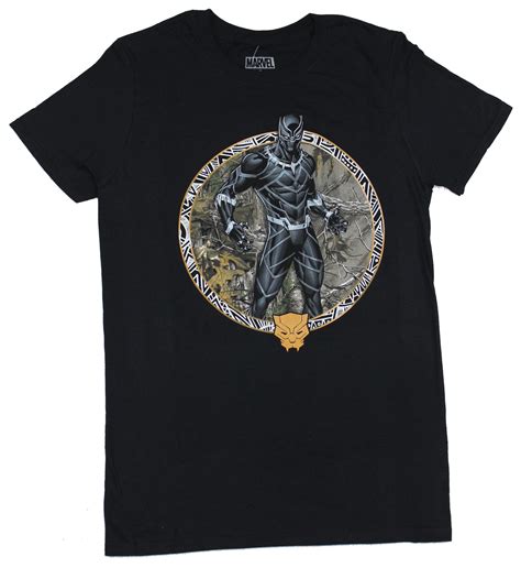 Dynasty Black Panther Mens T Shirt Real Tree Camo Medallion Image