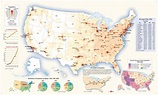 US Population Wall Map by GeoNova - MapSales