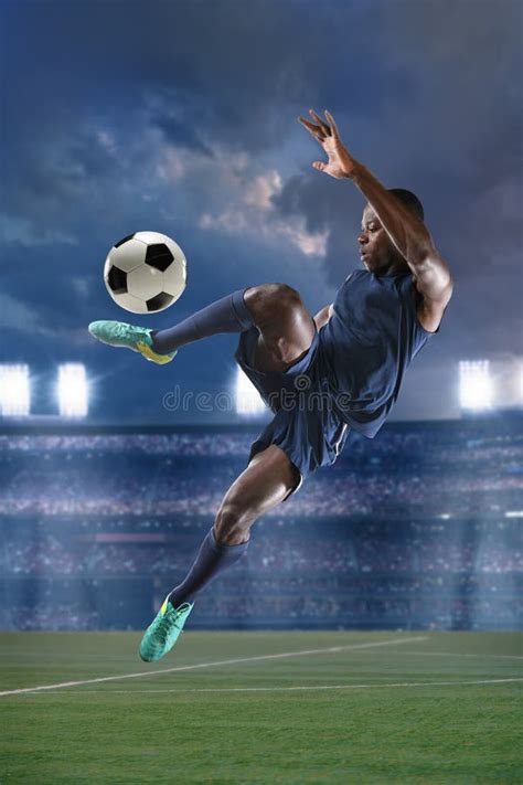 African American Soccer Player Stock Image Image Of Black Kick 89898087