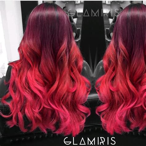 hot on beauty on instagram “gorgeous color melt by glamiris ombré balayage redhair