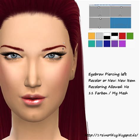 19 Sims 4 Blog Eyebrow Piercing Left