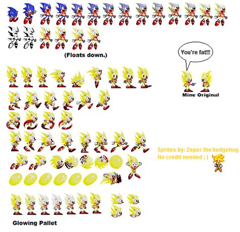 Sonic 1 Sprite Png Sonic 2 Super Sonic Sprites Transparent Png Images
