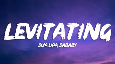 Dua Lipa Levitating Lyrics Ft DaBaby YouTube