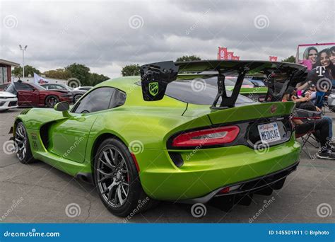 American Muscle Car Dodge Viper Exhibited At Torqued Tour Event