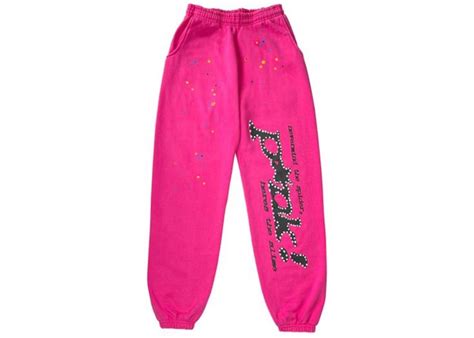 Sp5der Pink Pnk Sweatpants Ntwrk Pink Sweatpants Sweatpants