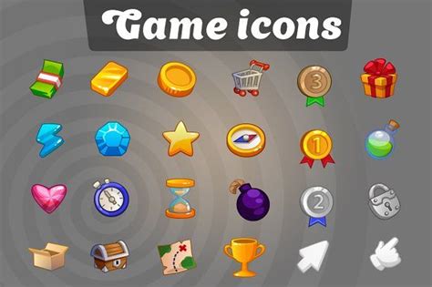 Icon Set For Ui Mobile Game Game Interface Game Icon Icon Set