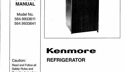 Kenmore 5649933611 User Manual COMPACT REFRIGERATOR Manuals And Guides