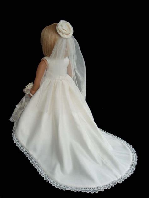 American Girl Doll Clothes Wedding Gown Dress Ivory By Sewsonancy