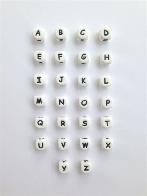 Alphabet Letter Beads Usa Silicone Bead Supply