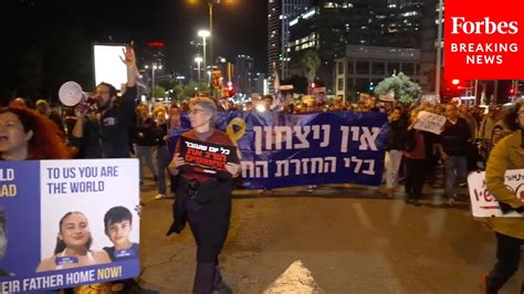 Dozens Protest In Tel Aviv Israel After Idf Soldiers Accidentally