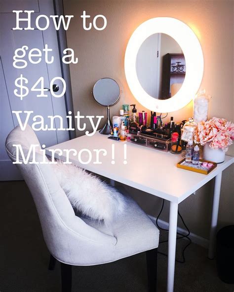 This vanity mirror, inspired by wardroom photos of grace kelly and other golden age starlets, is a paste puck lights around the mirror. DIY vanity - California Cupcake … | Diy vanity mirror, Diy ...