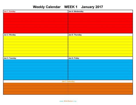 26 Blank Weekly Calendar Templates Pdf Excel Word Template Lab 26