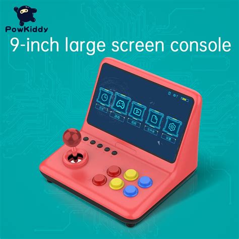 Powkiddy Console De Jeux Vidéo A12 9 Pouces Joystick Arcade A7