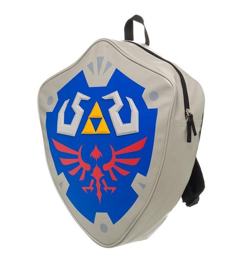 Nintendo Legend Of Zelda Licensed Triforce Shield Backpack Grey School