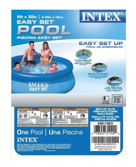 Intex 8 X 30 Easy Set Inflatable Above Ground Pool 28110e No Pump
