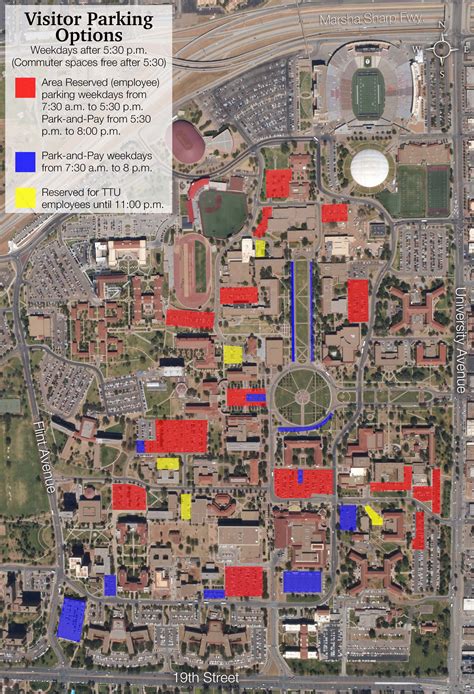 Texas Tech University Campus Map Map Vector