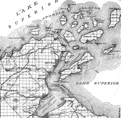 Steamboat Island Lake Superior Map Apostle Islands